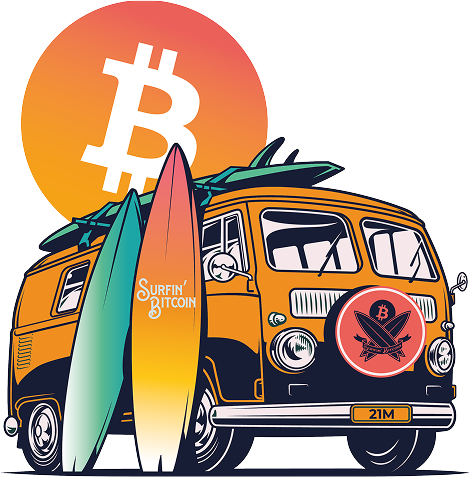 un van surfin' bitcoin
